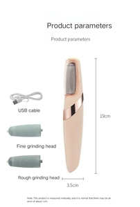 Rechargeable Electric Callus Remover Long Handle Double Sided Foot <b>File</b> Grinder Foot Rasp Pedicure Tool - Product Image 6