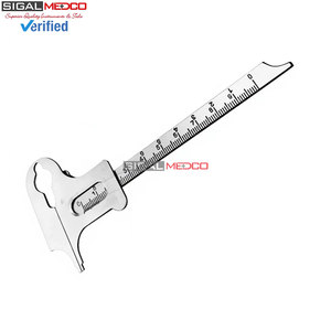 Pied à coulisse vernier 10 cm en acier inoxydable allemand, instrument orthodontique dentaire de mesure de précision - Product Image 2