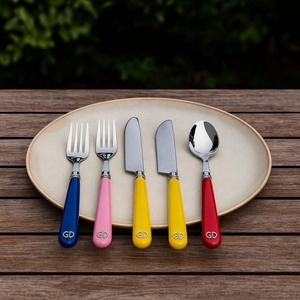 Modern Luxury Flatware <b>Sets</b> for Weddings and stainless steel Flatware <b>set</b> for Business gift <b>colourful</b> Resin handle Flatware <b>sets</b> - Product Image 3