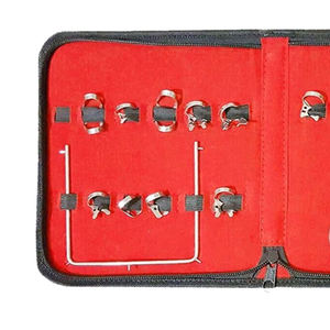 <b>Professional</b> Manual Dental Rubber Dam Clamp Kit CE Certified Knurled Grip 5-Jaw Positions <b>Light</b> Weight By Grip Surgical - Product Image 5