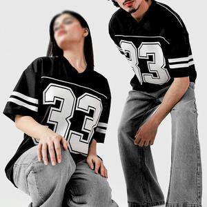 Jersey de Fútbol Americano Unisex Personalizado con MOQ Bajo, Estilo Urbano, Corte Holgado, Manga Corta, Personalización OEM, Marca Privada, Venta al Por Mayor en EE. UU. - Product Image 2