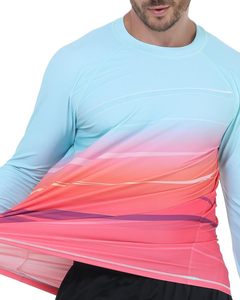 เสื้อตกปลาแขนยาวสำหรับผู้ชาย เสื้อเชิ้ตสีไล่ระดับ UPF 50 ป้องกันรังสียูวี ระบายอากาศได้ดี ชุดตกปลา เสื้อผ้ากีฬากลางแจ้ง - Product Image 3