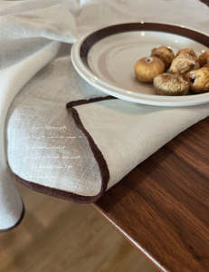 Commandes à l'export : Serviettes en lin pur importé de France, à blocs de couleur, à ourlets épais, mouchoirs de table, torchons - Product Image 2