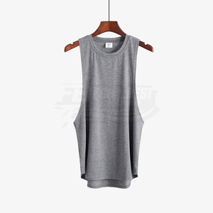 เสื้อกล้ามกีฬาผู้ชาย ผ้าฝ้ายถัก 100% สวมใส่สบาย เหมาะสำหรับเดินทาง ออกกำลังกาย เพาะกาย ฟิตเนส วิ่ง แห้งเร็ว รับออกแบบตามสั่ง OEM - Product Image 6