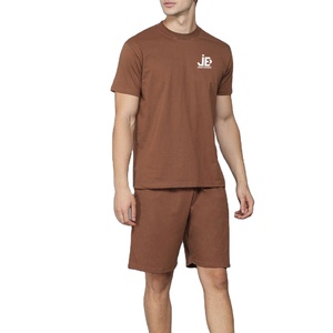 Ensemble deux pièces pour homme, jogging court d'été, vêtements de sport décontractés, ensemble de shorts pour homme, couleur contrastée, fabriqué par Jinah Experts - Product Image 5