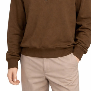 เสื้อสเวตเชิ้ตคอซิปแบบขายส่ง ปักโลโก้ได้ เนื้อผ้าหนา 100% ผ้าฝ้าย สำหรับฤดูหนาว เสื้อพูลโอเวอร์ผู้ชาย - Product Image 6