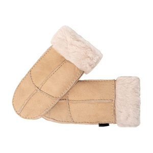Gants d'hiver coupe-vent et chauds de qualité supérieure pour femme, mitaines en fourrure de mouton véritable, mitaines de cyclisme en cuir entier pour femme - Product Image 2
