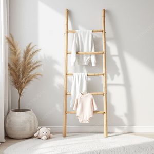 Organizador Colgante de Tela para Decoración Rústica de Bambú, Exhibidor para Dormitorio - Product Image 3