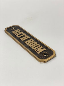 Letrero Metálico Vintage para Baño con Letras en Relieve, Acabado Negro, Placa Decorativa para Montar en la Pared, Placa con Nombre para Puerta de Casa u Hotel - Product Image 2