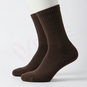 Men's Crew <b>Socks</b> Solid <b>Color</b> Knitted Breathable Cotton Polyester Spandex Autumn Daily Wear Regular Style - Product Image 3