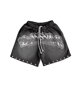 Ensemble court personnalisé pour homme avec impression sérigraphique, coupe oversize vintage, style boxy, en coton délavé soleil, idéal pour l'été - Product Image 6