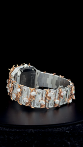 Montre Homme Carrée en Acier Inoxydable avec Diamants Moissanite VVS Glacés, Mouvement Mécanique 20mm, Verre Saphir, Design Hip Hop - Product Image 2