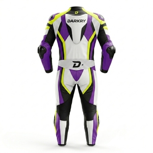 Combinaison en cuir personnalisée pour moto de course, équipement de protection moto OEM en gros, vêtements de pilotage pour la piste, combo gants et bottes - Product Image 2