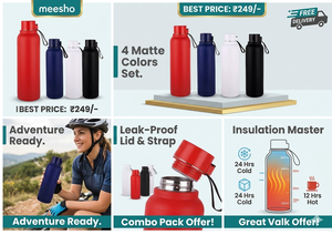 Bouteille d'eau isotherme en acier inoxydable Liviya, anti-fuite, pour boissons chaudes et froides, idéale pour la salle de sport, la fête des mères, la Saint-Valentin - Product Image 3