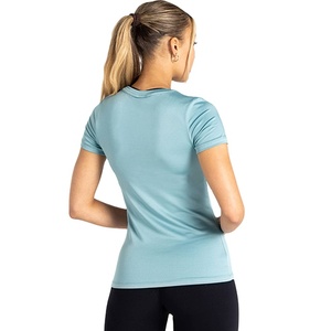High Quality <b>Plain</b> Custom Logo Women Regular Fit Lightweight for Stretchable All Seasons Gym T-Shirts Breathable Eco-Friendly - Product Image 2