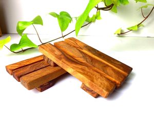 Wooden <b>Soap</b> Dish Rectangle Minimalist Stand Anti Slip Bathroom <b>Set</b> | Self Draining Bar <b>Soap</b> Bathroom | ROWER Wooden <b>Soap</b> Dish - Product Image 4