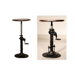 Taburete de Bar de Hotel para restaurante de estilo americano de madera maciza de hierro fundido Industrial, giratorio de altura ajustable para comedor - Product Image 1