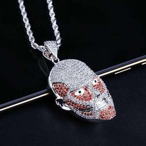 Colgante de Anime Japonés con Diseño de Personaje de Dibujos Animados, Joyería Hip Hop para Fans de Attack on Titan, Colgante de Plata con Moissanita - Product Image 4