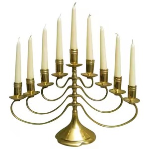 Candélabre artistique en métal à 7 bras pour la maison, élégant support de bougies décoratif pour intérieur - Product Image 2