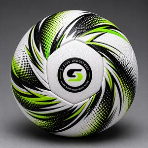 Ballon de football OEM ODM de tous types, blanc, noir, vert, impression numérique, ballon d'entraînement durable - Product Image 1