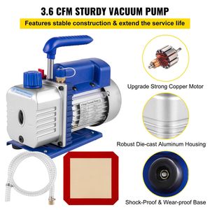 Kit Camera a Vuoto in Acciaio Inossidabile da 3 Galloni per Degassaggio 12L con Pompa da 3.6 CFM e Vuoto a 1 Stadio - Product Image 3