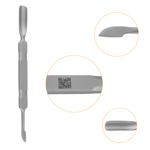 Pousse-cuticules double tête réutilisable de haute qualité Stahlmann Pro, outils de manucure et de soin des ongles en acier inoxydable, logo personnalisé - Product Image 4