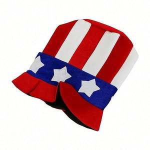 Sombrero de Copa de Uncle Sam, Bandera del Día de la Independencia Americana, Sombrero de Fiesta de Carnaval, Unisex para Adultos, para Exteriores - Product Image 5