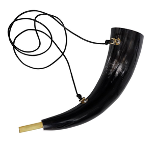 Cornet à boire en corne de buffle de forme naturelle, artisanal, style Viking et guerrier médiéval, récipient traditionnel pour hydromel - Product Image 3