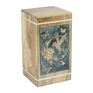Urne funéraire en bois de manguier faite à la main avec couvercle coulissant urne gravée personnalisée avec logo personnalisé vente en gros de boîtes en bois prix bon marché - Product Image 1