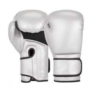 Gants de boxe professionnels à prix d'usine, vente chaude, logo personnalisé, gants d'entraînement en PU avec bandage de maintien pour hommes - Product Image 1