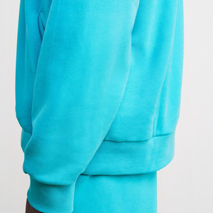 Sudadera con Capucha Oversize Azul Turquesa de Felpa Suave de Poliéster/Rayón, Ecológica, de Corte Holgado, con Bolsillo, Lisa y Minimalista - Product Image 5