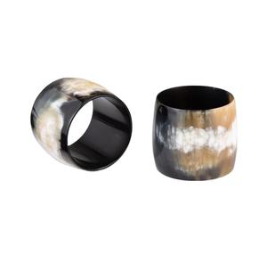 Cuerno de búfalo elegante mesa de comedor servilletero anillos para servilletero de madera personalizado vajilla producto antiguo para el hogar - Product Image 1