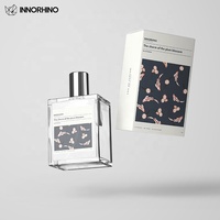Ensemble de flacon de parfum en verre personnalisé avec vaporisateur et boîte cadeau assortie |   Emballage de parfum minimaliste 30ml 50ml 100ml OEM Marquage à chaud