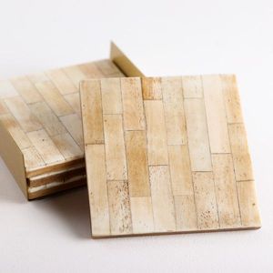 Round Natural Bone Inlay <b>Coaster</b> <b>Set</b> For Dining Table Bars Home Premium White Table Drink <b>Coaster</b> Eco Friendly Gift Collection - Product Image 2