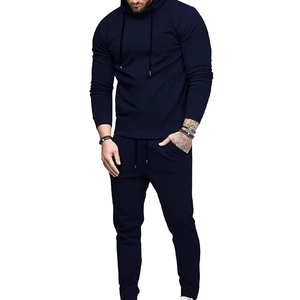 Ensemble de survêtements en molleton de laine pour homme, coupe évasée, 100 % coton, idéal pour l'hiver et le jogging - Product Image 3