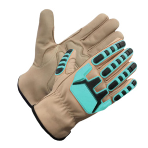 Gants de sécurité en cuir de vachette grainé de qualité supérieure, haute performance, renforcés en coton, flexibles, équipement de protection individuelle pour les mains - Product Image 3