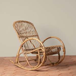 Fauteuils à bascule en rotin de qualité supérieure, fauteuil inclinable avec ottoman, offre exceptionnelle, meubles artisanaux - Product Image 2