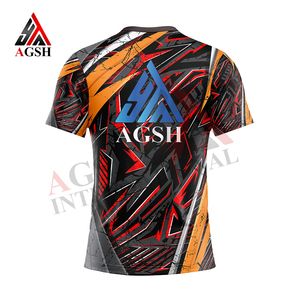 AGSH Men's Short Sleeve Sublimation Printed T-<b>Shirt</b> <b>Geometric</b> Pattern Quick Dry Slim Fit Sporty O-Neck - Product Image 3