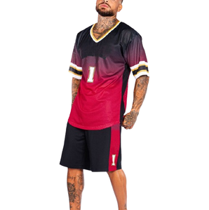 Maillots de football personnalisés pour hommes – Ensembles uniformes respirants à manches courtes avec motifs imprimés – Kits d'entraînement de football d'été complets - Product Image 1