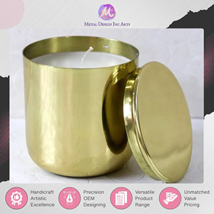 Personnalisation disponible - Contenants à bougies en laiton originaux les plus vendus - Pots à bougies pour fabricants de bougies de luxe au prix le plus bas - Product Image 6