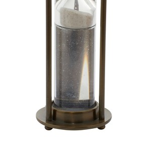 Sablier en verre fait main de style Mid-Century Modern avec cadre métallique orné, écologique et portable, idéal pour les cadeaux de Diwali et d'anniversaire - Product Image 3