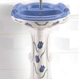 BIG STERLING VITROSA SET Pedestal with Wash <b>Basin</b> UPC Standard for School Mall Hotel Office & Washroom Use - Product Image 1