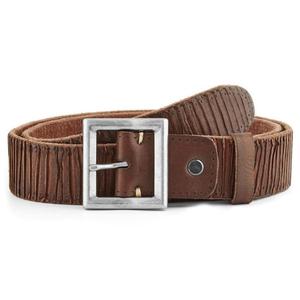 Ceintures de luxe pour hommes en vente, en cuir véritable, couleur marron, style formel, avec boucle dorée de forme rectangulaire - Product Image 2