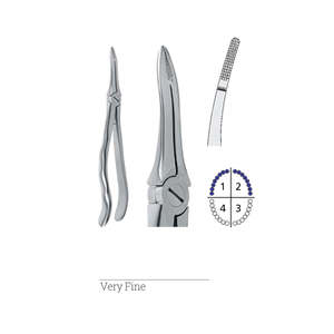 เครื่องมือผ่าตัดปลายโค้งหยักละเอียดมาก คีมถอนฟันสำหรับรากฟันและฟันกรามด้านข้าง โดย Dentavex - Product Image 5