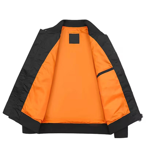 Customizable Unisex Bomber <b>Jacket</b> Black Color Full Sleeve Zipper Oversize Casual Windproof Bomber <b>Jacket</b> For Adult - Product Image 4