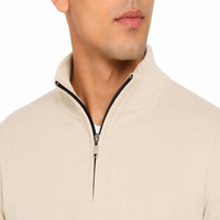 Pull en maille à col zippé pour homme - Élégant, confortable, chaud, de qualité supérieure, décontracté, tissu doux, motif personnalisable sur le devant