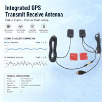 VSWR de Grado Industrial ≤1.5 360 °   Antena Transceptora GPS Externa con Protección IP67 y Cable RG174, Repetidor de Señal GPS