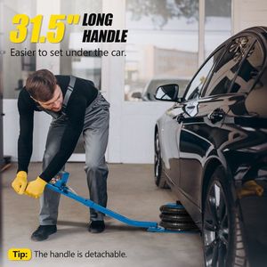 Martinetto Pneumatico in Acciaio da 3 Tonnellate, Sollevamento Rapido 3.5S, con Tre Sacche d'Aria, per Auto, Solleva fino a 15.75 Pollici - Product Image 6
