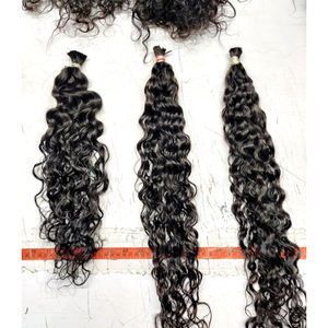 SOUTH INDIAN TEMPLE HAIR VIRGIN INDIAN HAIR RAW SIN PROCESAR EXTENSIONES DE CABELLO INDIO DE ALTA CALIDAD CON CUTÍCULAS ALINEADAS 100% - Product Image 2