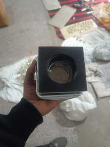 Brûleur à Bakhoor en bois RoyalCraft, Mabkhara artisanale de luxe avec support en dentelle métallique pour la fragrance et la décoration de la maison arabe - Product Image 1